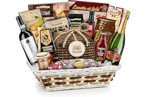 Regalidea Cesto Natalizio Diamante – Confezione Regalo con 16 Specialità Gastronomiche per Natale: Panettone, Cotechino, Vino Montepulciano, Spumante Dolce e Delizie per Natale