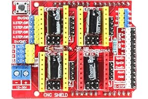 Paradisetronic.com Bouclier CNC v3 pour pilote de moteur pas à pas Arduino Uno et A4988/DRV8825