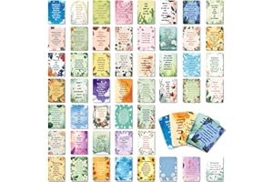 GHKJOK 50 Unique Appreciation Cards – Kindness Thank You Notes with 50 Designs for Coworkers, Teachers, Boss & Friends – Portable 2.5x3.5 Inch Wellbeing Cards – Thoughtful Gifts for Her
