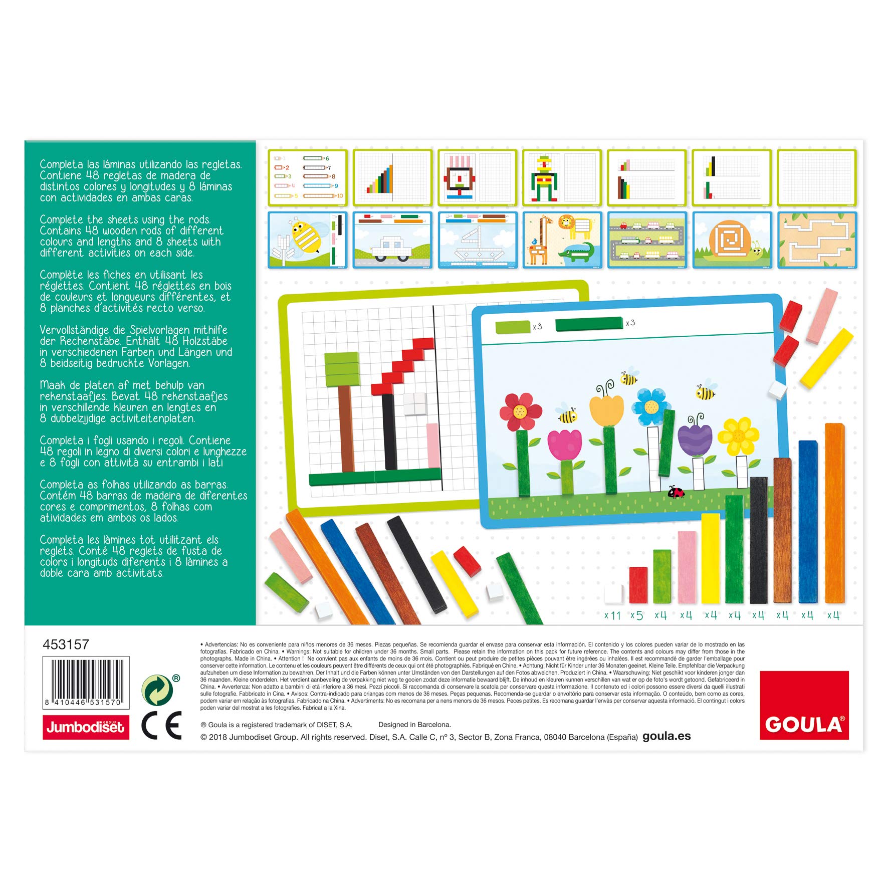 Goula - Actividades con regletas, Juego preescolar matemático a partir de 3 años - Imagen 9