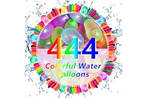 Wasserbomben Ambolio 444 Stück Wasserbomben Selbstschließend Set Schnellfüller Wasserballons Gemischt Wasserball für Kinder Sommer Draussen