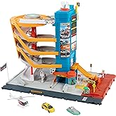 Matchbox Oyuncak Ara&ccedil;lar ve Oyun Seti, 5 Seviyeli Ulaşım Merkezi, &Ccedil;ocuk ve Arabayla Etkinleştirilen &Ouml;zellikler, 1:64 &Ouml;l&ccedil;ekli 