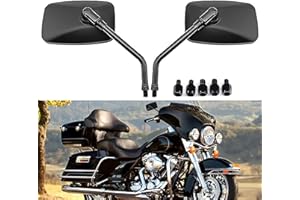 YUJYGAO Universal Motorrad Spiegel,10MM 8MM Schwarz Motorrad Rückspiegel Kompatibel mit Street Bikes Sport Bikes ATV Quad Scooter Cruiser Touring(Schwarz#1)