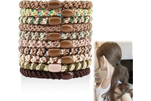 Yeria 10 gomas de pelo Kknekki originales, multicolores trenzadas para mujer, gomas de pelo de moda para mujeres, niñas y niños