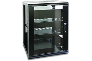 Techly Professional 026531 Armadio Rack 19" 600x600 15U per Audio Video Nero Nero