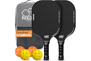 BAGAIL Pickleball Schlägerset, Pickle-Ball Schläger mit 4 Bällen, leicht – hohe Stoßdämpfung – ergonomisch, geeignet für Pickleball-Spiele im Innen- und Außenbereich