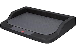 DOGGY Hobbydog XL MESCZG1 Legowisko dla psa Medico Standard (Oxford) z ortopedyczną matą wiskozową, XL, czarno-szare