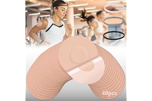 BMHNQ 40 Unidades Parches Sensor Freestyle Libre 2 Parche Sensor Fijación Cinta Autoadhesivo Resistente al Agua Agradable a la Piel Dura a Lungo, Hipoalergénico Centro Sin Adhesivo Redondo