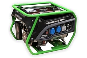 SUNEX WEBER ENERGY Generador Inverter Silencioso de Gasolina 2700W con 2 Tomas 230V, Depósito 15L, Portátil y Robusto para Emergencias, Taller o Uso Exterior