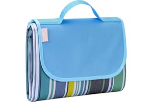 LATERN Große Picknickdecke, 200CM x 200CM Faltbare Picknickmatte Zweilagige wasserdichte Sanddichte Stranddecke Tragbare Picknickdecke für Strand Park Camping Wandern Familienkonzerte