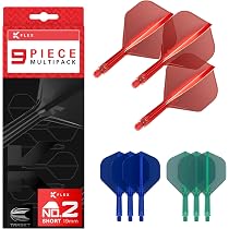 Ailettes Et Tiges Target K-Flex Bolide – Lot De 3, Intégrées, Moulées, Forme NO.2 / NO.6, Court/médium, Pour Fléchettes