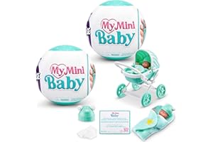 5 Surprise My Mini Baby Series 1, 2 Capsules, By ZURU, Collectible Mystery Capsule, Toy for Girls, Realistic Miniature Baby, Playset and Accessories (2 Capsules)