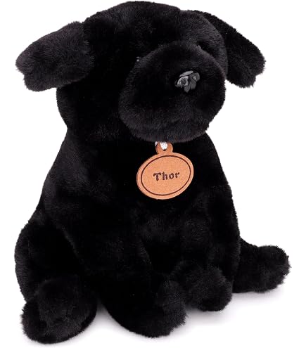 Peluche De Labrador De 30 Cm En Color Negro, Felpa Premium Y Relleno De Algodón PP, Ideal Para Regalar A Niños Y Amantes De Los Perros