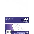 Stephens Coloured Card White A4 210gsm 10 Sheets, Great For Printing, Photocopying, Card Making, Decoupage, And Scrapbook Designs, Perfect Cardboard Base For Craft Projects, Essential Stationery Item