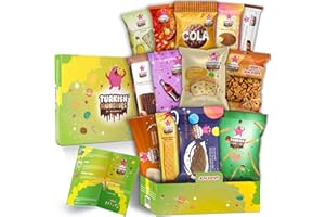 TURKISH MUNCHIES BY MUEKZOIN International Food Hamper | Premium Exotic Foreign Foods | Unique Hampers & Gourmet Gift for Men and Women | American Alike Retro Turkish Foods | Full-Size + Bonus Snacks