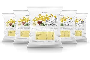 ‎LINE@DIET Puffed Protein Chips | 5 Packungen mit BARBECUE Geschmack | PHASE 1 | gepuffte Protein Chips Line@ zum Abnehmen, mit Geschmack und ohne Verzicht!