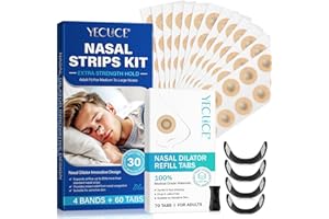 YUEPLATTNMAY Magnetic Nose Strips (130 Strips), Magnetic Nasal Strips for Adults, Anti Snoring Devices for Better Sleep, Skin-Friendly Nasal Strips to Reduce Snoring & Improve Sleep Quality