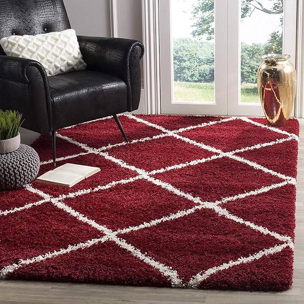 Buy Trendoze Shag Area Rug Hand Woven Shaggy Rectangular Carpet