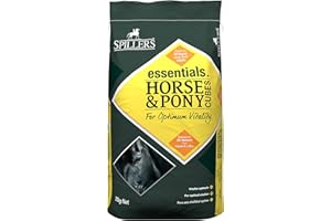 SPILLERS Horse & Pony Cubes 20kg – Horse Feed with Over 30 Nutrients – Equine Food For Optimum Vitality and Long-Term Health