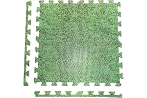 ARTERRA LIVING Arterra Interlock Foam Floor Mats – 60 x 60cm Floor Gym Mats – Exercise Foam Play Mat, Eva Foam Rubber Tiles, Idea for Home, Sport, Fitness, Exercise & Yoga (Grass, 12 Tiles (48 square feet))