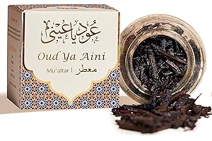 Oud Ya Aini Muattar Bakhoor عود يا عيني معطر بخور by Dukhni | 1 Box with 40g of Authentic Arabic Wood Chip Bakhoor Incense | Perfect for Prayer, Namaaz, Ceremony, Meditation, Relaxation, Religion