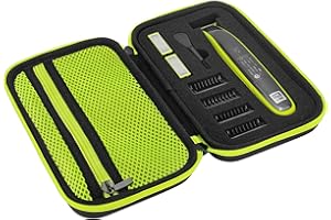 Yinke Tasche Case für Philips One Blade Face QP2630, QP2520, QP2724, QP2620, QP6530, QP6550, QP4631, One Blade Pro 360 Rasierer, kann Speichert OneBlade Ersatzklinge Klingen,Harte Reise Tragen Etui