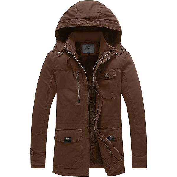Indicode Heren Barge Winter Jacket | Winterjas met capuchon en teddyvoering Dk Grey M