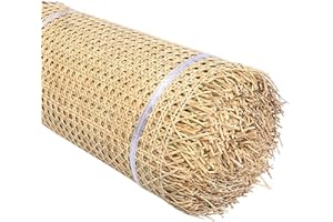 RHUIRKF 90cm de Largeur, Naturel Rouleau de Cannage Rotin pour Meuble, Naturel Sangle Canne Pré-tissée Ouverte, Naturel Rouleau de Toile Tissu en Rotin pour Chaise Armoire Bricolage Projets de Cannage(50x100c