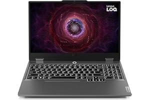 Lenovo LOQ 15AHP9 - Ordinateur Portable Gaming 15.6'' FHD 144Hz (AMD Ryzen 7 8845HS, RAM 16Go, SSD 512Go, NVIDIA GeForce RTX 4060-8GB, Windows 11 Home) Clavier AZERTY Français - Gris Lunaire