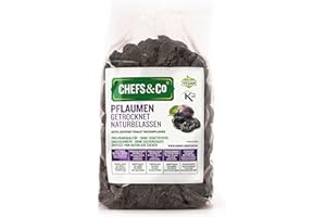 CHEFS & CO Weiche Getrocknete Pflaumen (entsteint) – 750g | 100% Natur | Ganze Früchte | Ohne Zucker | Ungeschwefelt | Keine Zusätze | Vegan | Bio