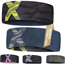 6 Stück Sporthaarbänder Für Damen & Herren – Rutschfeste, Dünne Stirnbänder Für Fitness, Laufen, Yoga, Tennis (bunte Muster, Elastisch, Mit Silikon-Innenband)