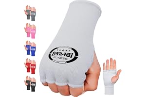 Farabi Sports Boxningshandskar Halvfinger Elastiska Innerhandskar Utan Gelvaddering För Stängning, MMA, Muay Thai, Träning, K