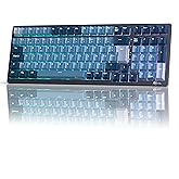 RK ROYAL KLUDGE RK98 Wireless French AZERTY Keyboard Triple Mode 2.4G/BT5.1/USB-C 100 Keys Red Hot Swappable Switches with Nu
