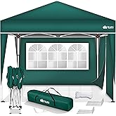 tillvex Pavillon 3x3m wasserdicht | Pop-Up Faltpavillon höhenverstellbar | Gartenzelt UV Schutz 50+ | Partyzelt mit Tasche fü