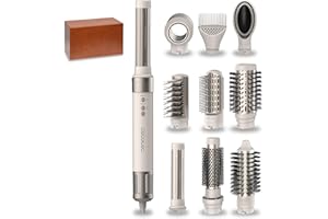 ‎CECOTEC Cecotec Szczotka do gorącego powietrza Suszarka do prostowania - 10 głowic - technologia Coanda CeramicCare 10in1 AirGlam Champagne. 1400W, silnik cyfrowy, eliminuje puszenie, 3 temperatury