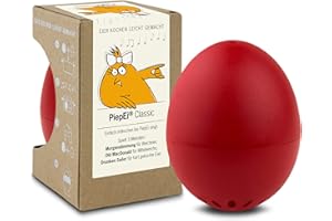 BRAINSTREAM BeepEgg Classic Rouge – Minuteur Chantant pour la Cuisson des œufs – Cuiseur d’œufs 3 cuissons – Œuf minuteur Musical avec 3 mélodies – Gadget de Cuisine Amusant – PiepEi