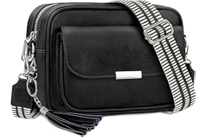 NEWIROVE Bolso Mujer Bandolera Mediano Bolso Bandolera Mujer Piel PU Bolso Cruzado De Mujer Con Correa Ancha Ajustable Bolsos Bandolera Para Mujer Damas Compras, Viaje y Trabajo