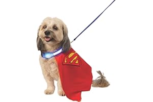 Rubie's DC Superman Haustierumhang mit leuchtendem Halsband und Leine