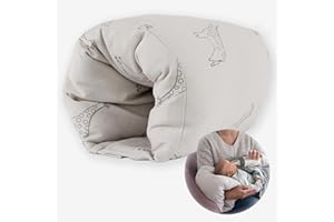 LALOONA BABY BEDDING LaLoona Mini Coussin Allaitement de Voyage – Petit Oreiller de Soutien pour Le Bras, Doux & Confortable – Idéal pour Allaiter & Donner Le Biberon – Certifié Oeko-Tex, Beige