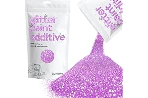 Lavender Purple Glitter Paint Additive 100g for Adding Sparkle to Paints & Varnish | Paint Walls Sparkly Add to Emulsion, Acrylic or Lacquer Indoor | Hemway