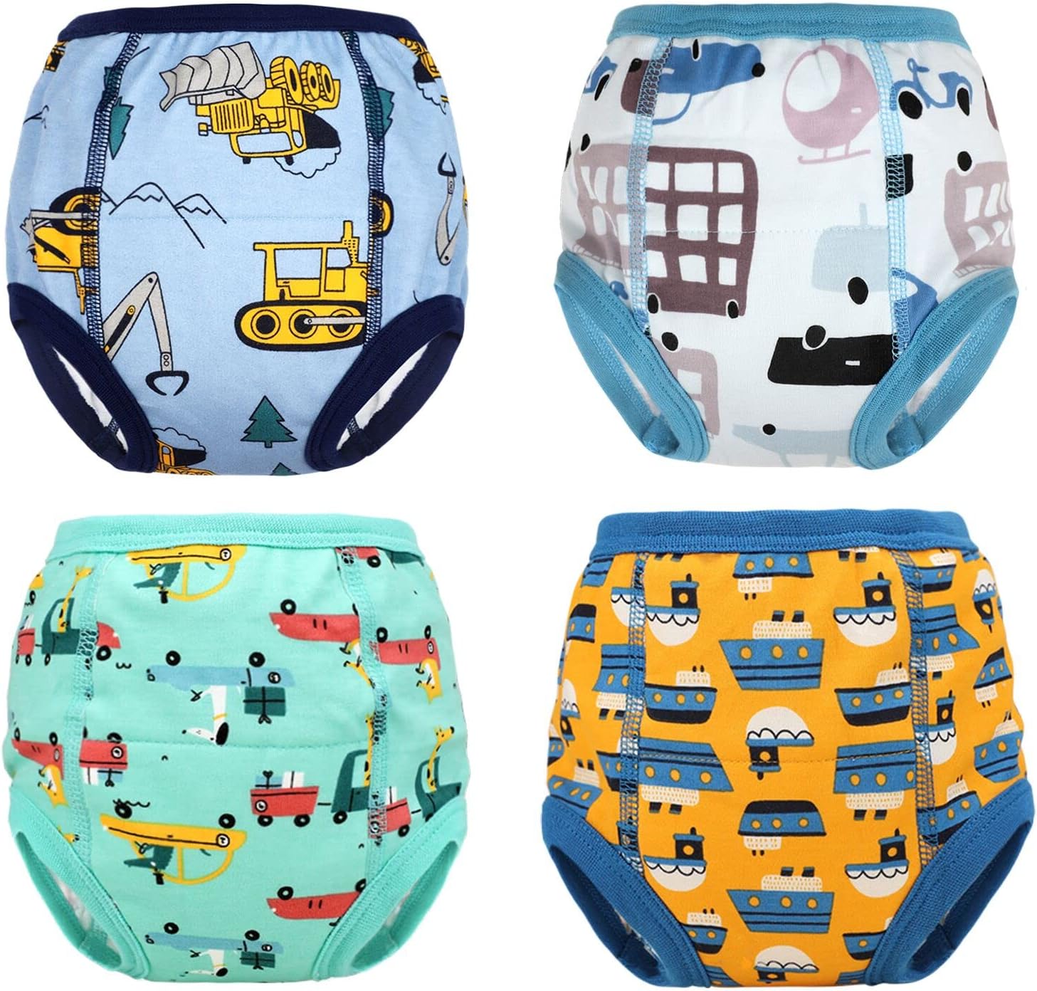 FLYISH DIRECT Calzones de Entrenamiento Pantalones de Entrenamiento para niños para niños y niñas, Calzoncillos de Entrenamiento para bebés de 4 Paquetes, para 2 a 6 años