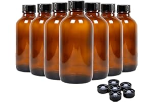 Youngever 16er Pack Braunglasflaschen mit Deckel, nachfüllbarer Behälter für ätherische Öle, Vanilleextrakt und mehr (120ML)