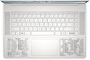 SYNERLOGIC Windows + Word/Excel (for Windows) Quick Reference Guide Keyboard Shortcut Stickers, No-residue Vinyl (Clear/Large/Combo/5sets)