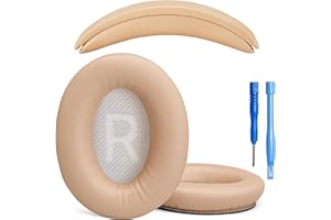 AHG Accessory House Global SoundLink AE2 nauszniki i opaska na głowę SoundLink AE2 kompatybilne z kaskami Bose SoundLink Around-Ear 2/Soundlink AE2 (beżowe). Skóra PU Premium | Wyjątkowo gruba