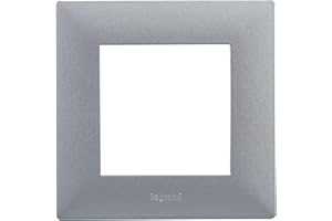 LEGRAND Cadre individuel de la gamme Niloé Step pour installation composable, couleur aluminium, 398279