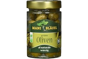 Mani Bläuel Organic Green Olives, 205g