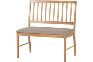 Seconique Austin Dining Bench in Oak Effect/Grey Fabric