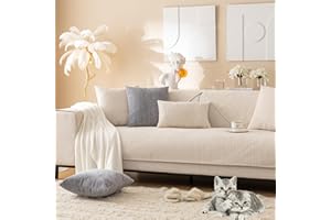 Topchances Pokrowce na sofę szenilową 1/2/3/4-osobową, antypoślizgowy pokrowiec na sofę dla psów, na każdą porę roku, narzuta na sofę z antypoślizgowymi cząsteczkami silikonu, do salonu, psów, kotów,