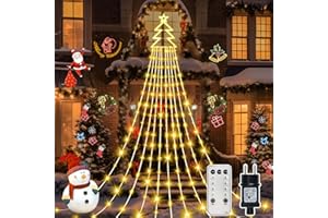 RJEDL 3.8m x10 Luces de Hadas para el Arbol de Navidad, 420LED luces de hadas árbol de Navidad con 8 modos, temporización y memoria luces arbol navidad para el árbol de Navidad, fiesta