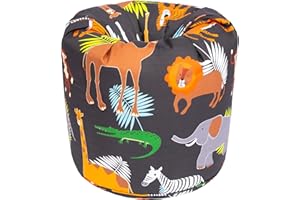 Ready Steady Bed Kids Toddler Childrens Bean Bag Chair | Comfy Children Furniture | Soft Child Safe Seat Playroom | Ergonomically Designed Toddler Furniture (Africa)